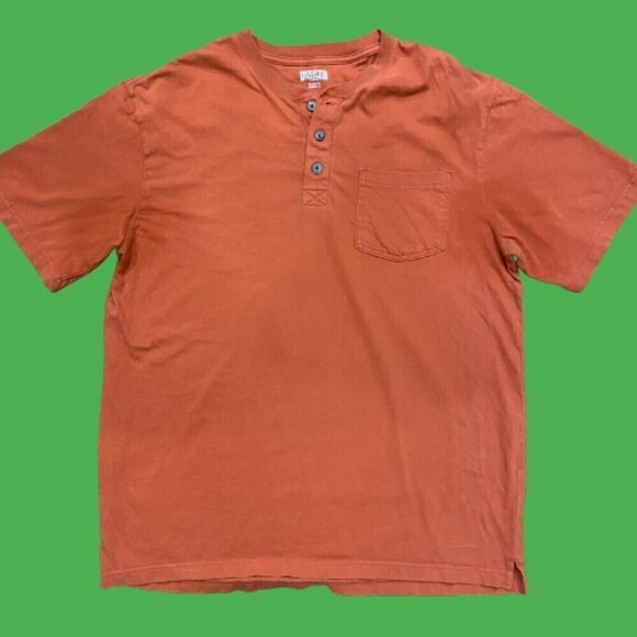 Duluth Trading Company Rust Orange Pocket Tee Relaxed Fit Men's Size L Tall - Picture 1 of 8